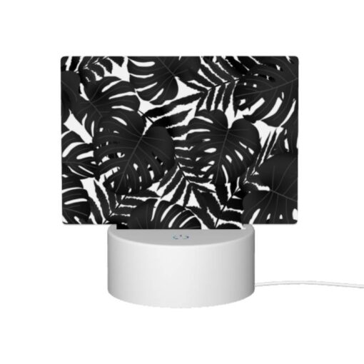 Rectangular Acrylic Night Light, A Black And White Photo Of A Leafy Plant. -Acrylic Night Light Shop a5988e4993cefde7661caac6c33ab0282fc13db9