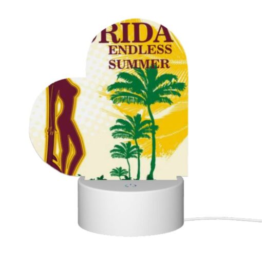 Love Acrylic Night Light, A Woman Is Holding A Surfboard In Front Of A Tropical Beach. -Acrylic Night Light Shop a5beb9de8641911b711d61482c007ca3d59b70d3