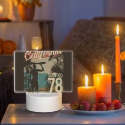 Rectangular Acrylic Night Light, A Man Is Holding A Surfboard Over His Head. -Acrylic Night Light Shop a5e06d73d563552788d9937a302adb22f3aa0c4b