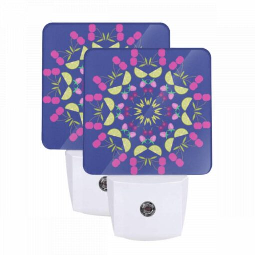 Night Light Set Of 2, A Colorful Design Featuring Cherries -Acrylic Night Light Shop a60c08c77343702468586406d5bb5bbeceb99363