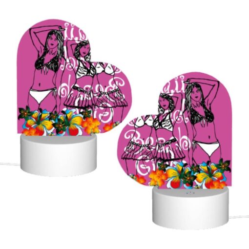 Love Acrylic Night Light, Three Women In Bikinis Are Standing On A Pink Background. -Acrylic Night Light Shop a639f5d0d32ff4a0bb208edb119cc5bc235d8862
