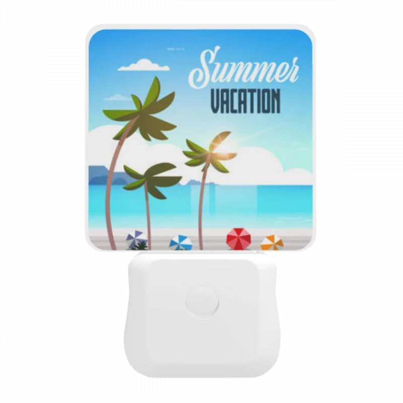 Night Light, A colorful beach scene with palm trees and a blue ocean. Night Light, A Colorful Beach Scene With Palm Trees And A Blue Ocean. -Acrylic Night Light Shop a67eb89c3e014c395ca11232e25b4942a102fe7d