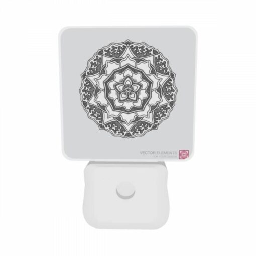 Night Light Set Of 2, A Black And White Design Of A Flower. -Acrylic Night Light Shop a6ee340ae32723785f41d927c5d254981ba4d74c