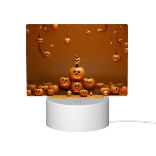 Rectangular Acrylic Night Light, A Bunch Of Pumpkins Are Hanging From Strings -Acrylic Night Light Shop a71cf8f7d6a6ee72b3d65416e9a7cd13aaf0ae73