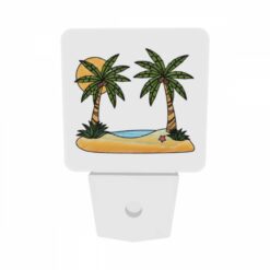 Night Light Set Of 2, A Cartoon Drawing Of A Tropical Island With Two Palm Trees And A Sun. -Acrylic Night Light Shop a7802323b2eeeb919ef957b31869f0a88103097e