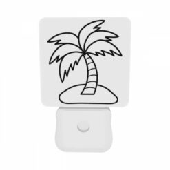 Night Light Set Of 2, A Black And White Drawing Of A Palm Tree. -Acrylic Night Light Shop a7abeec2ffa877ecbc593869a1f40a1a256f2dc1