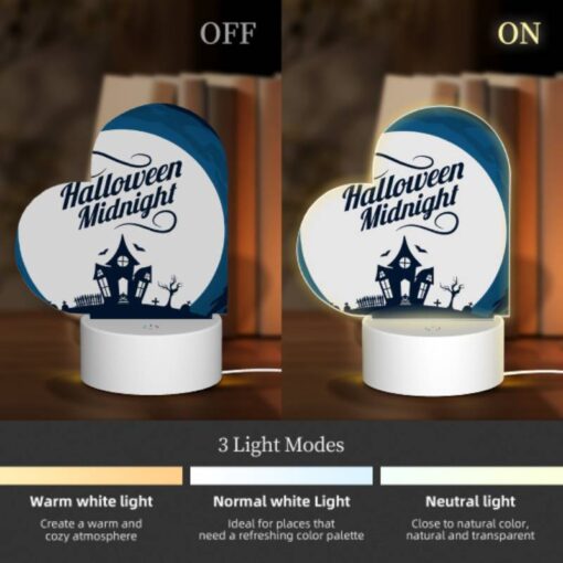 Love Acrylic Night Light, A Halloween Midnight Poster With A Haunted House And A Full Moon. -Acrylic Night Light Shop a7afff86c0e6d9ef0352226a54f6638f0b12eae5