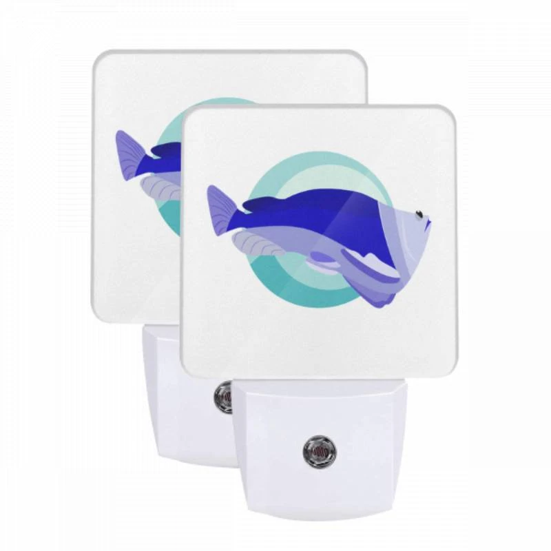 Night Light Set of 2, A blue and white fish with a circle around it. Night Light Set Of 2, A Blue And White Fish With A Circle Around It. -Acrylic Night Light Shop a7ce3d4224a0675033fc54765572acac3ab5fde8