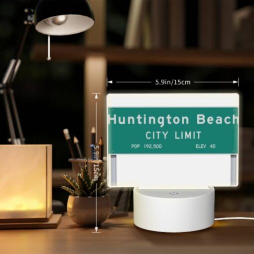 Rectangular Acrylic Night Light, A Green Sign That Says Huntington Beach City Limit. -Acrylic Night Light Shop a7f7328d5b2cdb6d97c7ab1615913ce3a66dddb5