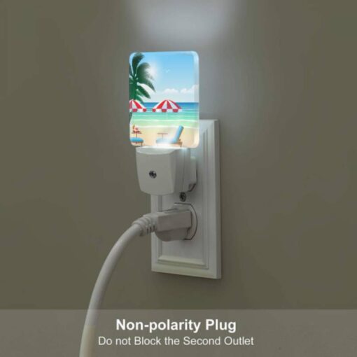 Night Light Set Of 2, A Beach Scene With Two Umbrellas And Two Chairs. -Acrylic Night Light Shop a81737af91134d8d00eae7247b82e46cf1f9b6ef
