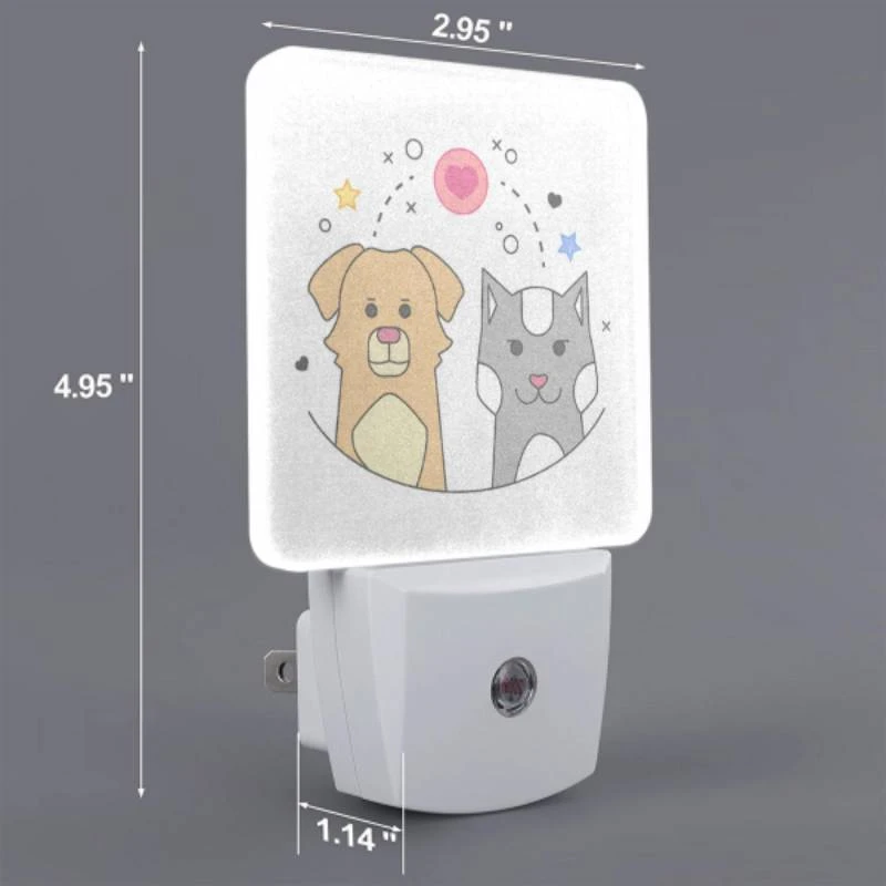 Night Light, Two dogs and a cat are shown in a heart shape. Night Light, Two Dogs And A Cat Are Shown In A Heart Shape. -Acrylic Night Light Shop a85fe32d0d93bfd438522bd370be05075a3ca406