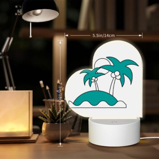 Love Acrylic Night Light, A Cartoon Drawing Of A Tropical Island With Two Palm Trees. -Acrylic Night Light Shop a89a9b0e9915ddc958123da93856e661a90b2372