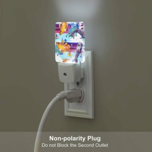 Night Light Set Of 2, A Painting Of Fish In A Water Setting. -Acrylic Night Light Shop a8c23d2b0863d2f8d493a33b69bbd6102508aa5c