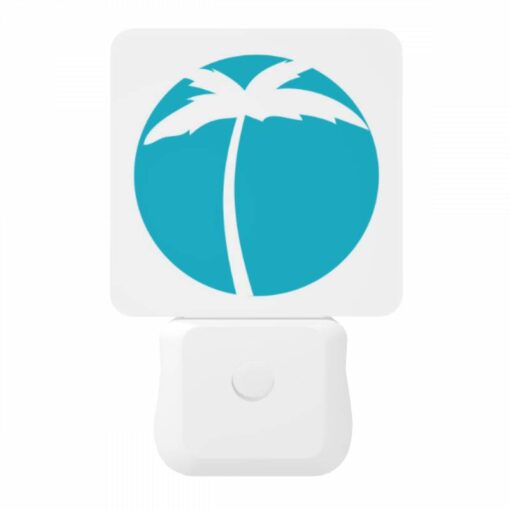 Night Light, A Blue Circle With A Palm Tree In It. -Acrylic Night Light Shop a90f50ca5bb6c062ad95295ed00b4c0130438d20