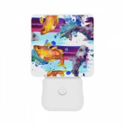 Night Light Set Of 2, A Painting Of Fish In A Water Setting. -Acrylic Night Light Shop a91c070b37cb3081080a5c47e6ba7313c97542aa