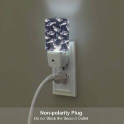 Night Light, A Pattern Of Sharks On A Blue Background. -Acrylic Night Light Shop a9c3094f5d77094e82fe14c0eddbf1d29c43a38e