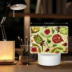 Rectangular Acrylic Night Light, A Pattern Of Red And Green Leaves And Fruits. -Acrylic Night Light Shop a9c7ca69eb32a26e7565d94bfee36bf43cbb4782