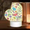 Love Acrylic Night Light, A Colorful Floral Pattern With Hearts And Flowers.