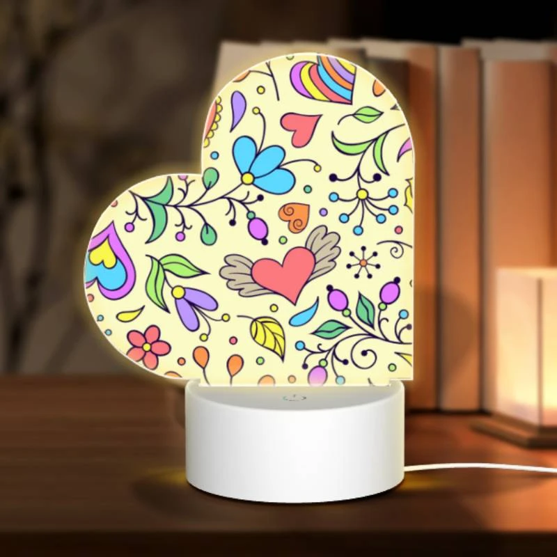 Love Acrylic Night Light, A colorful floral pattern with hearts and flowers. Love Acrylic Night Light, A Colorful Floral Pattern With Hearts And Flowers. -Acrylic Night Light Shop aa84837dbd55018fa6cad8d64bdd1891ddd36702