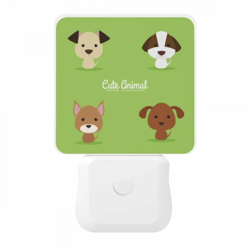 Night Light, Four different colored dogs are shown in a row. Night Light, Four Different Colored Dogs Are Shown In A Row. -Acrylic Night Light Shop aac1b12eeb7a09234c10317cb0aed3c6ae4cd9a6