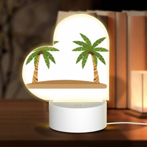 Love Acrylic Night Light, Two Palm Trees On A Sandy Beach. -Acrylic Night Light Shop aad998c7595c91c218561a57364a4ef789889618