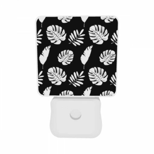 Night Light Set Of 2, A Pattern Of Leaves On A Black Background. -Acrylic Night Light Shop aaedbb8b858c7aa64bc71f4a734f4e4929625c19