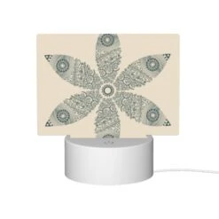 Rectangular Acrylic Night Light, A Black And White Drawing Of A Flower. -Acrylic Night Light Shop ab463a11e7330b94610aa9d323e137c8a3bada8a