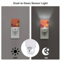 Night Light Set Of 2, A Sunset With A Palm Tree And Birds In The Sky. -Acrylic Night Light Shop aba52dae089a17b83c42651f2becf1b50de2f185