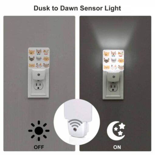 Night Light Set Of 2, A Collection Of Cat Icons With Different Expressions. -Acrylic Night Light Shop ac7736876ac5979f36212dcd5b641e23d473a4ad