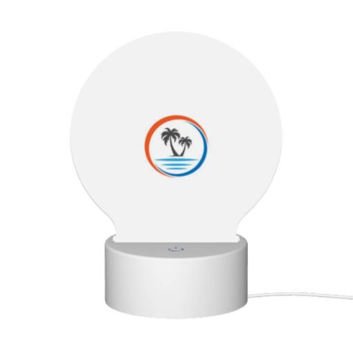 Round Acrylic Night Light, A Logo For A Beach Resort. -Acrylic Night Light Shop acb20eea44f40ad6eb4a191ac4f251943e3ccc65
