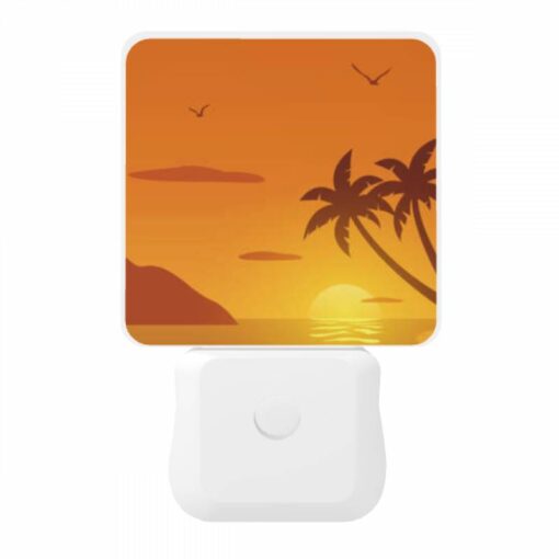 Night Light, A Sunset With A Palm Tree And Birds In The Background. -Acrylic Night Light Shop acc4d4eaf37aa3e741374610b9b298f50ce9f848