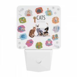 Night Light, A Collection Of Cat And Dog Images Are Displayed In A Graphic Template. -Acrylic Night Light Shop ace36dac7b0a27e15afe7c06bea2f85310eb3366