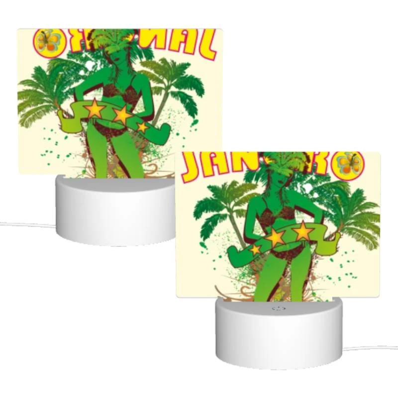 Rectangular Acrylic Night Light, A woman in a green bikini is holding a surfboard. Rectangular Acrylic Night Light, A Woman In A Green Bikini Is Holding A Surfboard. -Acrylic Night Light Shop acf8fe959851e771ccedebf6959dc597f5d87929