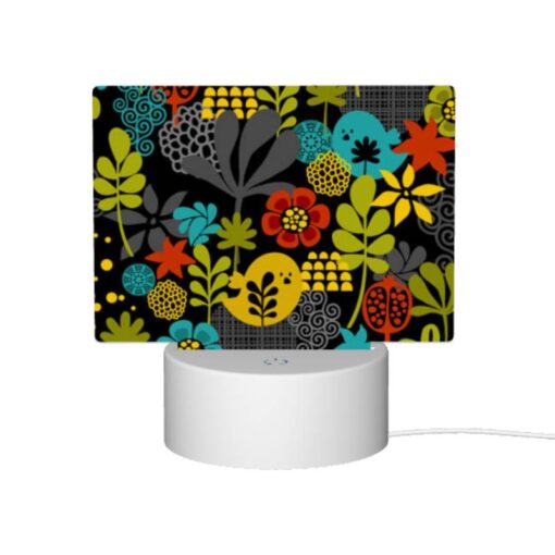 Rectangular Acrylic Night Light, A Colorful Flower Pattern With Yellow -Acrylic Night Light Shop ad4061def53092c2137d6dfc4b940948a4c1d31a