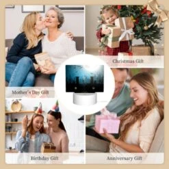 Rectangular Acrylic Night Light, A Halloween Scene With A Moon -Acrylic Night Light Shop ad6ba3fc6c33b6b8848da532baac842a804c2d77