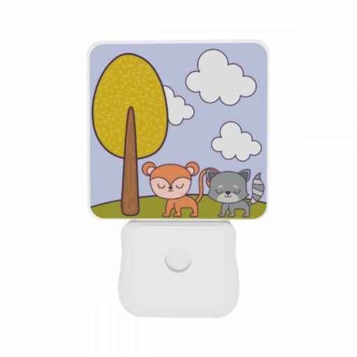 Night Light Set Of 2, Two Cartoon Animals Are Sitting Under A Tree. -Acrylic Night Light Shop ae9fcea6ec570a1e4c34c0e7741cc06af0ab30d2