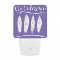 Night Light, A Purple Drawing Of A Surfboard With The Word Surf On It. -Acrylic Night Light Shop af016fbfbe8beda142282a387e8277a491cfd0a2