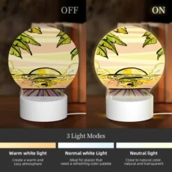 Round Acrylic Night Light, A Sunset With A Beach And Palm Trees In The Background. 2 Round Acrylic Night Light, A Sunset With A Beach And Palm Trees In The Background. -Acrylic Night Light Shop af43d43e6aa8d130f33553dabe6858f0567ac3e3