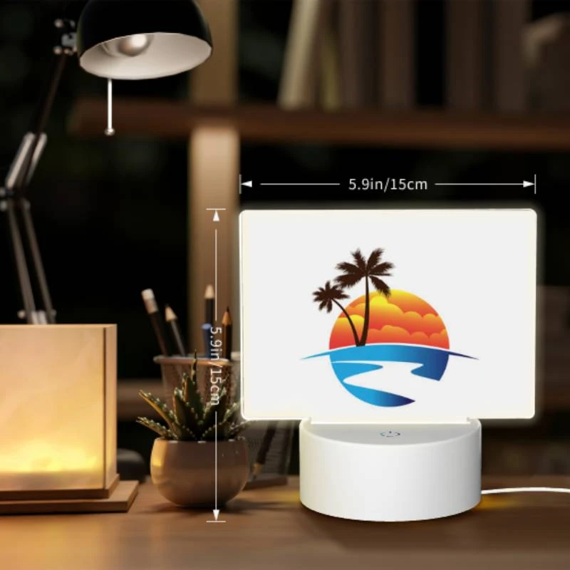 Rectangular Acrylic Night Light, A sunset with a beach and palm trees. Rectangular Acrylic Night Light, A Sunset With A Beach And Palm Trees. -Acrylic Night Light Shop af46fe01609385a3c034c6d9a030ed59b0e55dbe