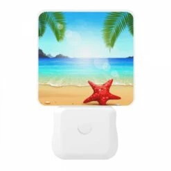 Night Light, A Red Starfish Is Sitting On The Beach In Front Of The Ocean. -Acrylic Night Light Shop aff8dde2cd0f47d99a9e67a7a5469b6087bba6d7