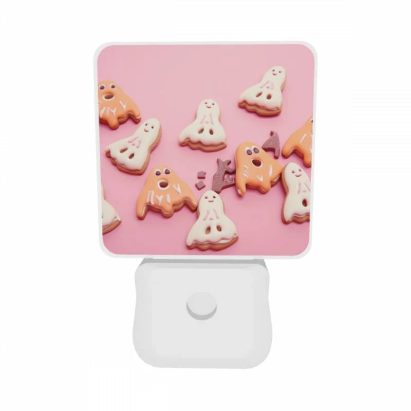 Night Light Set of 2, A pink background with a bunch of Halloween cookies. Night Light Set Of 2, A Pink Background With A Bunch Of Halloween Cookies. -Acrylic Night Light Shop b003727adbb9abf00330c4350f00312af29f0d4e