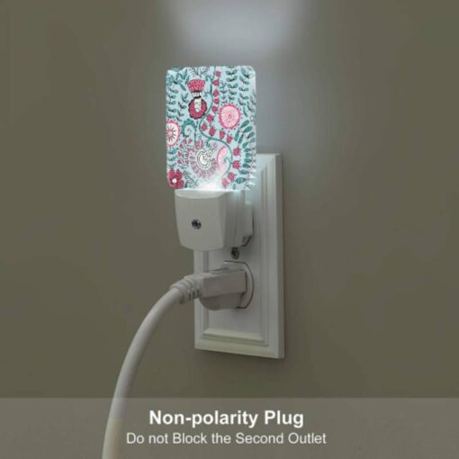 Night Light, A Colorful Floral Pattern With Pink -Acrylic Night Light Shop b0532be203ec366ec0b1122c3f5f7c7e4c9119e6