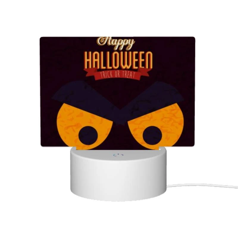 Rectangular Acrylic Night Light, A happy Halloween sign with a scary face. Rectangular Acrylic Night Light, A Happy Halloween Sign With A Scary Face. -Acrylic Night Light Shop b0f19ca91533a3b3aaf1a4530a673dfa381da089