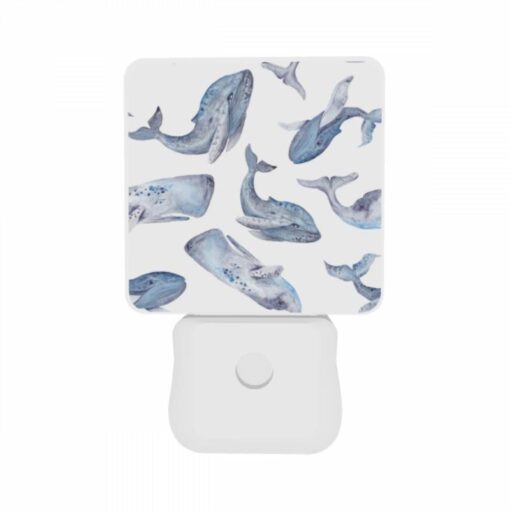 Night Light Set Of 2, A Collection Of Blue Whale Illustrations. -Acrylic Night Light Shop b10fd570d49a1e3cb3450660411a86958ab05584