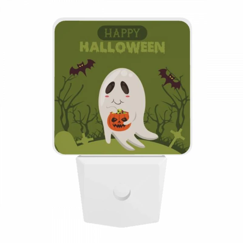 Night Light, A cartoon ghost holding a pumpkin. Night Light, A Cartoon Ghost Holding A Pumpkin. -Acrylic Night Light Shop b23ef009d84a8a0466e8a69039160210bed313c1
