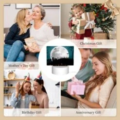 Rectangular Acrylic Night Light, A Halloween Scene With A Moon -Acrylic Night Light Shop b27731f7e5edfe58c497d3b5b709ae83086e58da