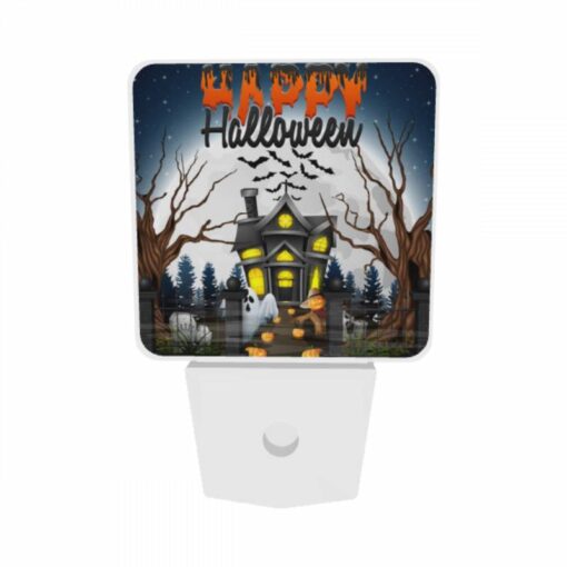 Night Light Set Of 2, A Halloween Scene With A House -Acrylic Night Light Shop b28a27bf5668db366b39388e68008027e2feea34