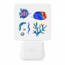 Night Light, A Colorful Fish And A Blue Fish Are Shown Together. -Acrylic Night Light Shop b2d2ccda68d999f87f79590a2c165dea6bfeb369