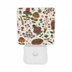 Night Light Set Of 2, A Colorful Floral Pattern With A Variety Of Flowers And Leaves. -Acrylic Night Light Shop b31c4b93d78f07281d86739cde030dbf71a08f21