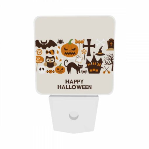 Night Light Set Of 2, A Collection Of Halloween Symbols And Decorations. -Acrylic Night Light Shop b32e62ff76cfe163586b140498bfc30a568d0d0e